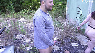 Motorcycle Sex Surprise with Polly Sweet - Anal Blowjob & Strapon Pegging MILF