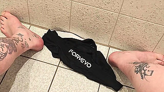 Heavy Cum in bathroom