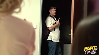 Beautiful pornstars 3some sex emotional scene