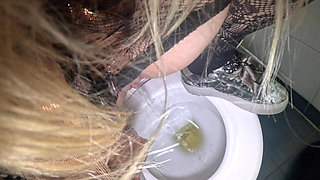 My Hottest Piss in the Public Toilet!