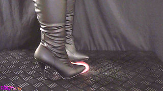 Suffering Under Ada Wong Boots - Cock Balls Crush Trample, Shoejob, Bootjob, CBT, Ballbusting, Trampling