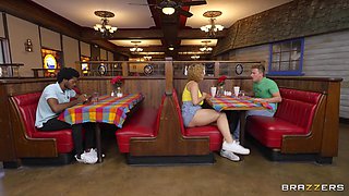 Greasy Diner Anal Escapade With A Restaurant Customer Ass Fucking Horny Waitress in the Toilet - Van Wylde, Mellanie Monroe, Crystal Chase