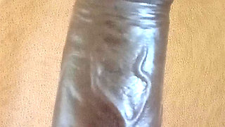 Big black African dildo like cock