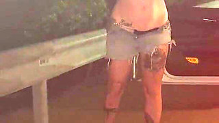 Golden Shower on a Public Street