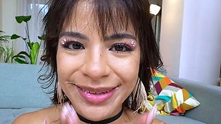 Gloryhole amateur blowjob followed with a cumshot