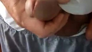 Mature Daddy Strokes His Big Cock on Webcam