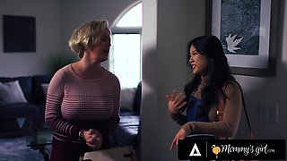 MOMMY'S BABE - Petite Lulu Chu Lets Conflicted MILF Dee Williams Roughly Discipline Her