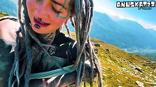 Public Blowjob From Tattoo Hippie - Facial Outdoor In The Nature With Lily Lu