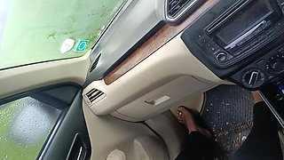 Office Manager Enjoying Hot Romance with Married Colleague Inside Car Part 3