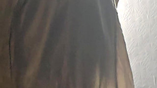 Step mom in panties in front of step son big dick without shame
