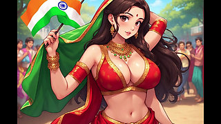 Happy Independence Day special video , ai generated , anime style . Shalini_ki_diary