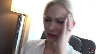 Blonde Business Woman Bondage Fantasy with Angel The Dreamgirl