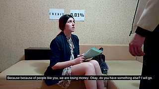 Wife came to compensate her husband loan with a pussy