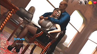 Step sister enjoying office older boss