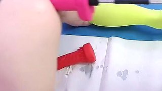 Big Dildo Bum Fun on the Fucking Machine with Essex Girl Lisa