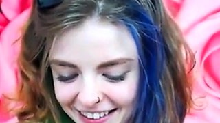 Emo 18-Year-Old With Tattoos Masturbates on Webcam