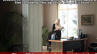German skinny blonde secretary milf fuck in business office