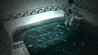 Magic swimming pool makes people fuck with each other