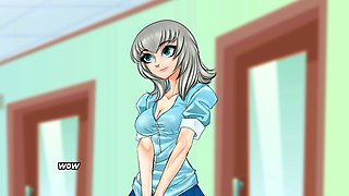 Enjoying cartoon fantasies with bikini babes and a milf in a micro bikini