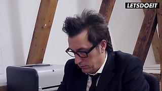 Busty Secretary Seduces Mean Boss On Valentine's Day - LETSDOEIT