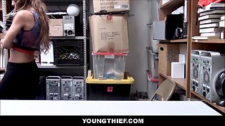Youngthief - petite tattooed brazilian teen thief undress searched and fucked - Kitty Carrera, Justin Magnum