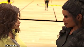 Anime sexy, blonde cosplay, 3some