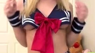 Emma Kotos Schoolgirl Strip