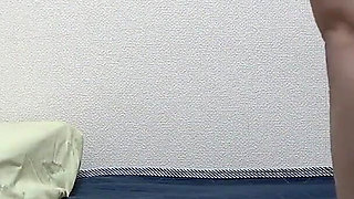 Girls Only Apartment in Japan, a Room Where Skinny Small Titted Girl Doing Tease Workouts in Micro Thong Bikinis
