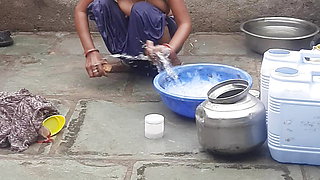 Desi stepsister bathing in desi bathroom