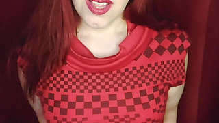 I try on costumes in front of my stepbrother and put my dick hard on him!!