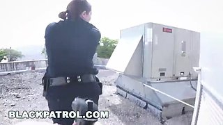 Black Cops Punish Curvy Thieves - Nina Lopez & Maggie Green Get Rough Interracial Gangbang