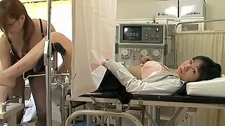 Lesbian Gynecologist  Voyeur Japanese Strap-On: Big Tits, Asian  Toy Porn