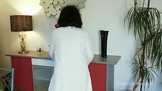 A Granny Secretary Is Looking for Her Files When She Is Surprised by a BBC in the Ass