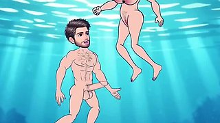 Busty Indian Girl Secret Affair - Cartoon Blowjob to Big Dick Boyfriend