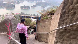 Katty Blake Is Discovered by Tourists Having Sex in the Piedra Del Penol, Guatape, Antioquia, Col