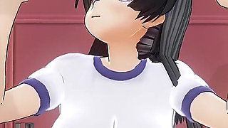 Student in Tracksuit Sucks Two Cocks in Locker Room