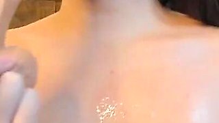 Blowjob with Saliva on My Latina Tits