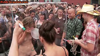 Humiliated anal subjects public used in front of people