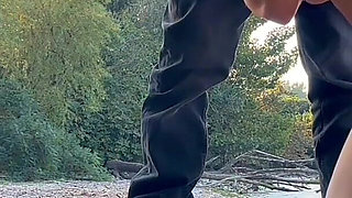 Nude Beach Tease: Helping a Voyeur Cum Hard