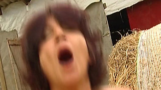 German Granny Fucked Hard in Nature