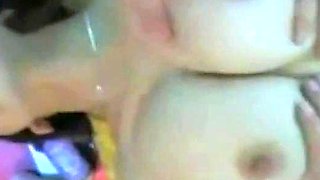 Asian Amateur Girl with Big Tits Gives Blowjob