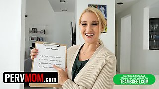 Step Mom Julia Robbie rewards step son with her juicy wet pussy for dirty chores - POV