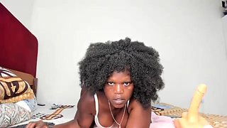 Ebony BBW Teasing and Walking Around Butt Naked