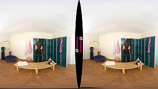 Gym Jerk - Hot Thin Babe Solo Striptease - Sexlikereal