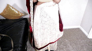 Horny Indian Stepmom Seducing Her Stepson Virtually On Webcam Show
