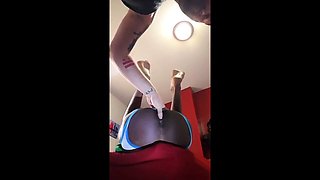 Tatted White Guy Barebacks a Little Black Guy