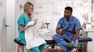 Nuru Massage - Teen Kyler Quinn Slips Into Steamy Interracial Nuru with Troy Francisco