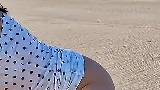 Spreading My Pussy and Pissing on the Beach