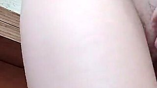 Schoolgirl in Red Panties Masturbates After School While Parents Are Not at Home