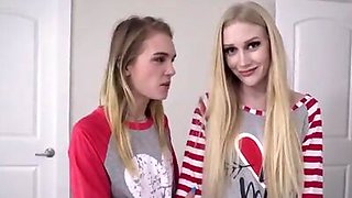 Natalie Knight and her adopted sis Emma Starletto seduce their stepbro to create a hardcore family Valentines Club